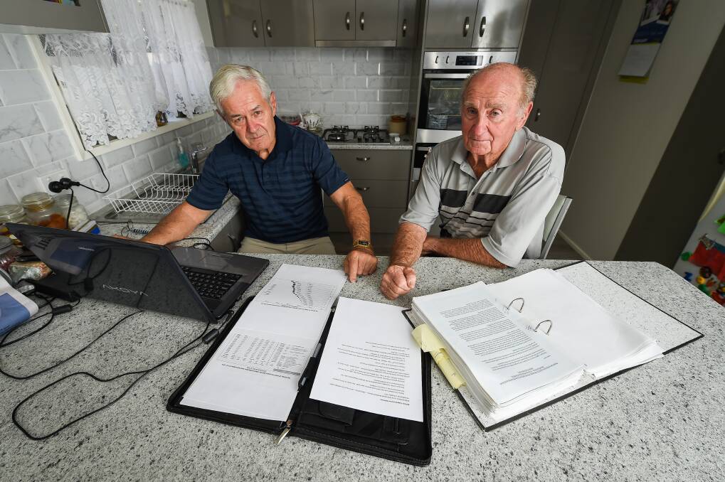 ONGOING CONCERNS: Herb Ellerbock and Jim Hislop, of the Australian Defence Force Retirees Association, are seeking full superannuation entitlements for their members.