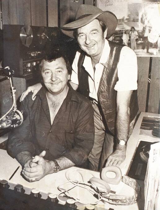 FAMOUS FRIENDS: Keith Melbourne with Slim Dusty about 1984. When he first heard Slim, Keith predicted the singer wouldn’t be successful – a rare misjudgement he’s yet to live down.
