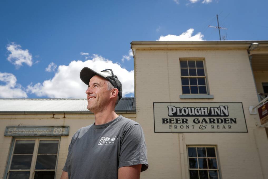 LOOKING AHEAD: Hayden Sharp, one of five owners of Tarrawingee's Plough Inn, is thankful for people's support. Picture: JAMES WILTSHIRE