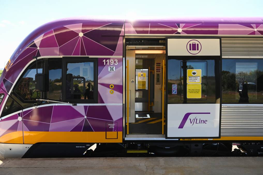 (Photo Mark Jesser) First Vline Vlocity service with paying passengers. -- Albury train station. File picture