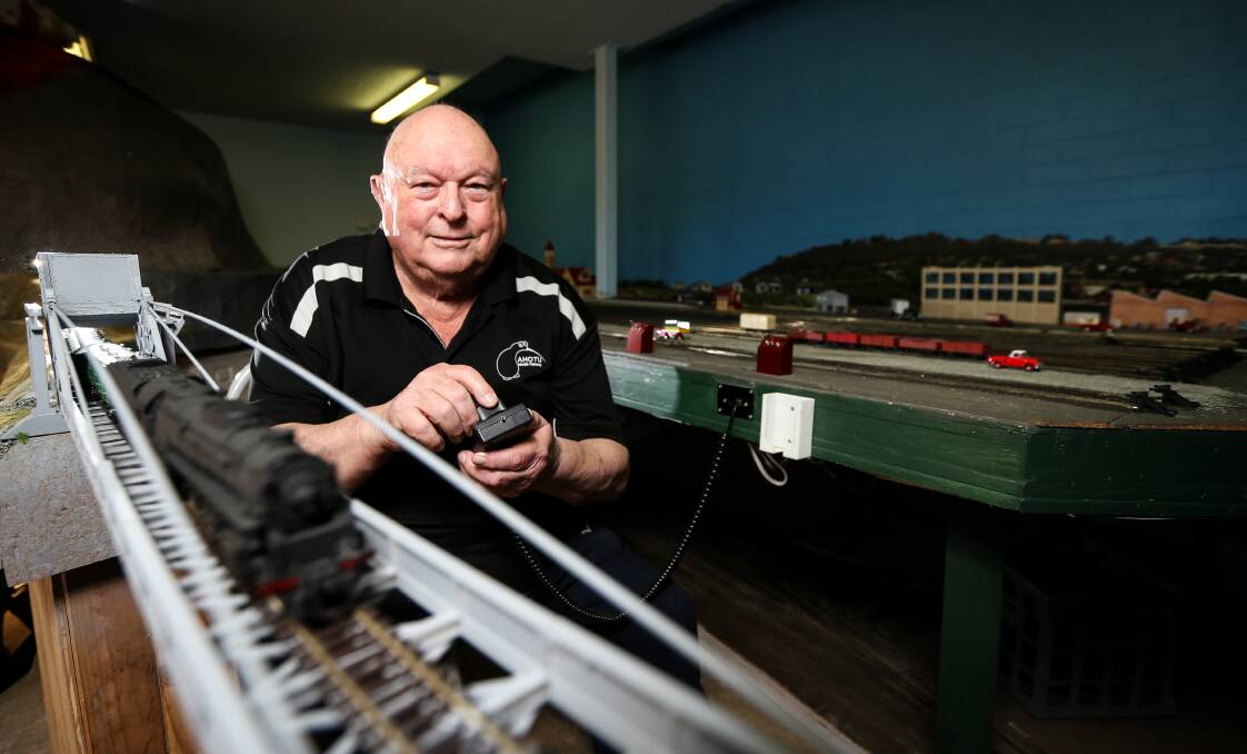 WORKS IN TRAIN: Ahotu Model Railway convener John Thompson says creating the layout has been a group effort. Picture: JAMES WILTSHIRE