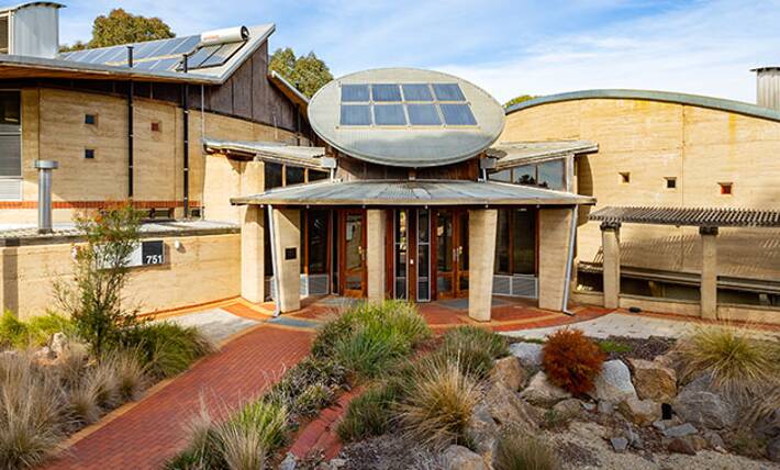 ONGOING EFFORT: Part of the solar energy system at the Albury-Wodonga campus of Charles Sturt University, Australia's first certified carbon neutral university.