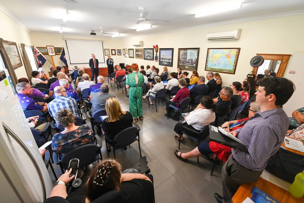 FULL HOUSE: Service providers, support workers and members of the general public attend the community forum at Anzac House on Tuesday. Picture: MARK JESSER