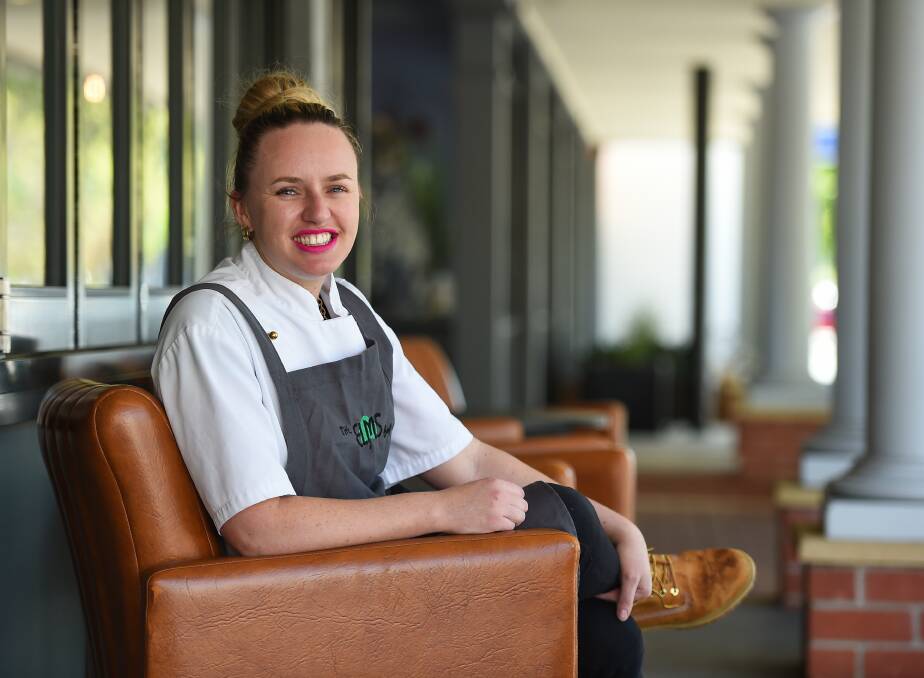 TOUGH BUT REWARDING: Chef Melissa Pollard, owner of The Elms Cafe, enjoys her industry, which she joined as a teenager. "The cafe is going well lately, I think the warmer weather brings people out," she says. Picture: MARK JESSER