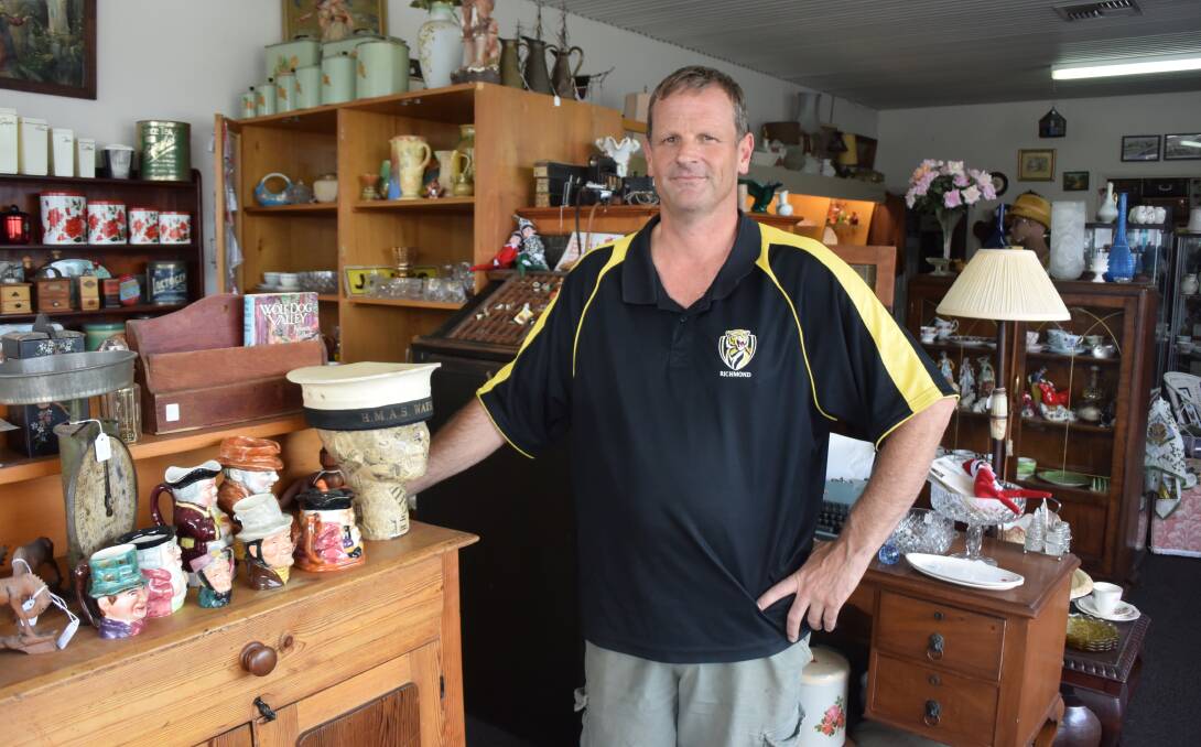 HARD CHOICE: Hayden Virtue and his wife Kylie have decided to shut their collectables shop in South Street, Wodonga, in part because of the traffic conditions.