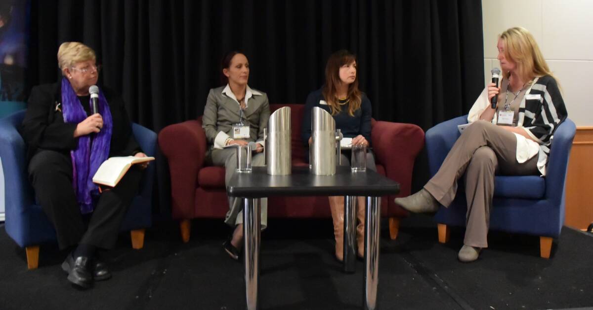 FINANCIAL RESILIENCE: Christine Nixon, Sharni Edwards, microfinance worker Susie Geering and financial counsellor Kaily Goodsell discuss the issues.