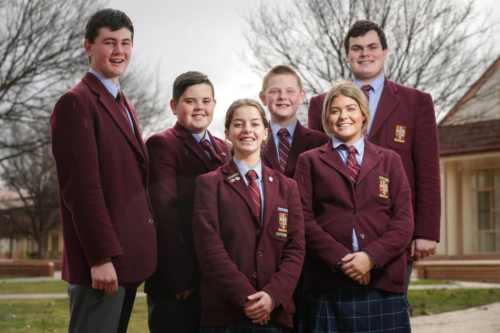 STATE SUCCESS: Dylan Forge, 15, Damon Wright, 11, Isabella Plunkett, 16, Liam Nicolson, 12, Indyana Bridgman, 16, and Thomas White, 15. Picture: JAMES WILTSHIRE