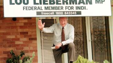 Lou Lieberman announces his retirement from politics in February 2000. File picture