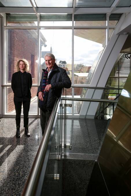 WELCOME EVERYONE: MAMA reopened on Monday after COVID-19 restrictions eased. Director Bree Pickering and MAMA Art Foundation chairman Tony Smith feel "like the equilibrium has been restored". Picture: JAMES WILTSHIRE