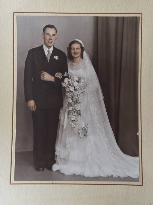 WEDDING DAY: Ian and Roma Richards start their life together as husband and wife on August 6, 1949.
