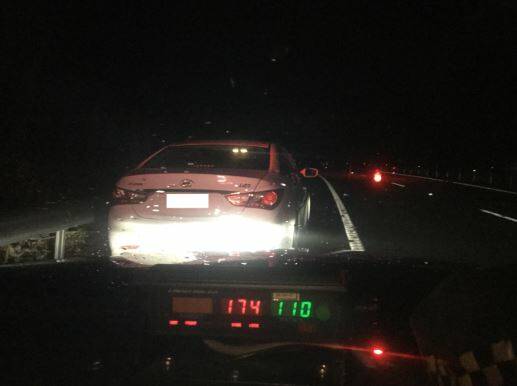 DETECTED: Police say the Sydney driver was speeding on the Hume Freeway on Thursday night.