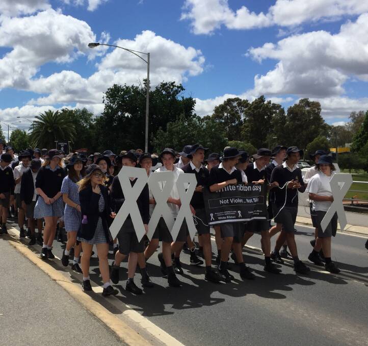 STUDENTS REJECT VIOLENCE: Thursday's march in Benalla included strong participation from schools and community groups. The annual event, which began in 2010 with 45 participants, attracted more than 700 marchers.