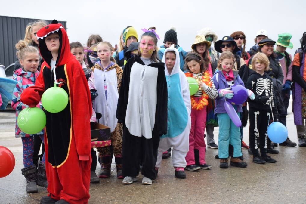 COLOURFUL: Children show off their costumes during the Camp Quality Fun Walk.