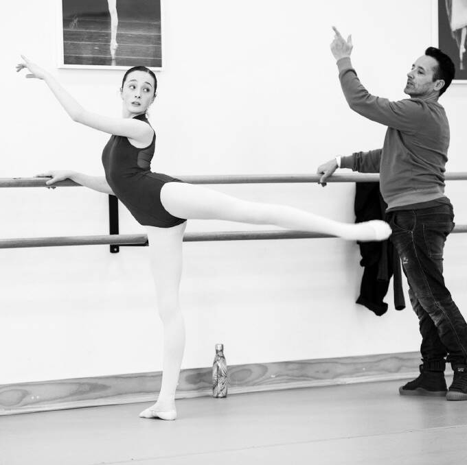 HARD WORK: Meg Newton has been studying with Tim Podesta, of Projection Dance School. Picture: RON FUNG