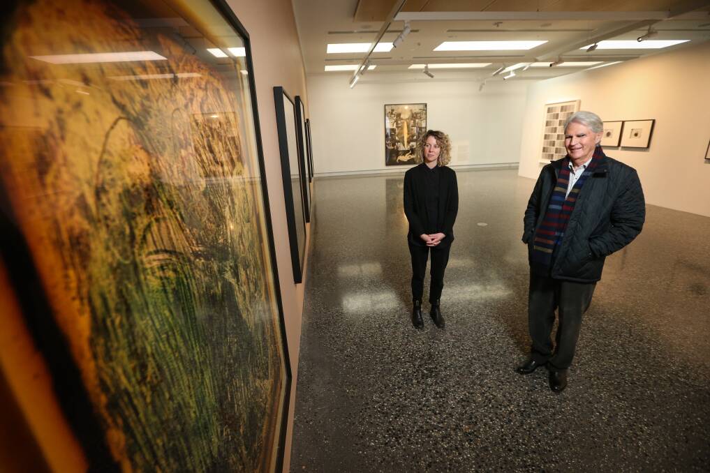 SIGNIFICANT WORKS: Murray Art Museum Albury director Bree Pickering and MAMA Art Foundation chairman Tony Smith say the National Photography Prize has allowed the gallery to build up a high quality collection. Picture: JAMES WILTSHIRE