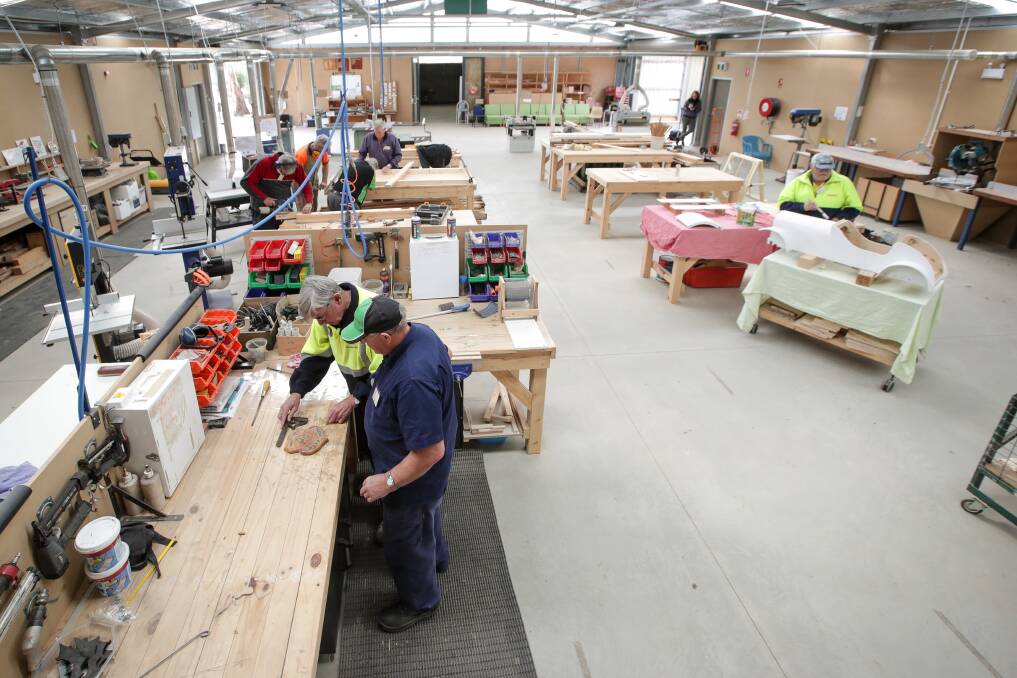 EXTRA SPACE: The new building at Thurgoona Men's Shed is about 500sq m. Picture: JAMES WILTSHIRE