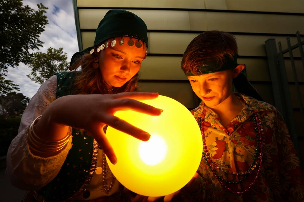 PREDICTIONS: Starcia McNulty, 16, and Dexter Horne, 10, hope to see a successful competition in their crystal ball. Picture: JAMES WILTSHIRE