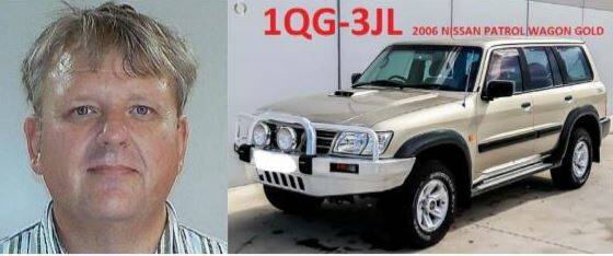 CONCERNS: Steven Ouwerkerk.is driving a gold 2006 Nissan Patrol wagon, registration 1QG 3JL. Picture: VICTORIA POLICE