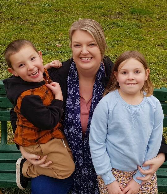 LOVING FAMILY: Jessica Nagle says she is blessed to have her two children Victor, 4, and Annabelle, 8.