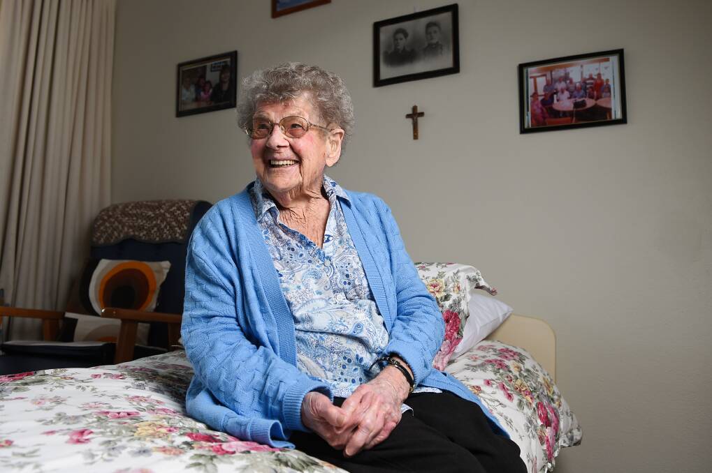 MOVING FORWARD: East Albury's Maria Terhaar has overcome many ups and downs throughout her long life. Originally from the Netherlands, Mrs Terhaar and her family marked her 100th birthday on Friday. Picture: MARK JESSER