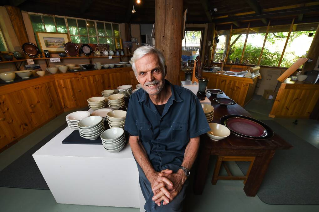 AN EASTER TRADITION: Yackandandah potter John Dermer will exhibit his work over the holiday weekend, just as he has done for the past 38 years. Picture: MARK JESSER