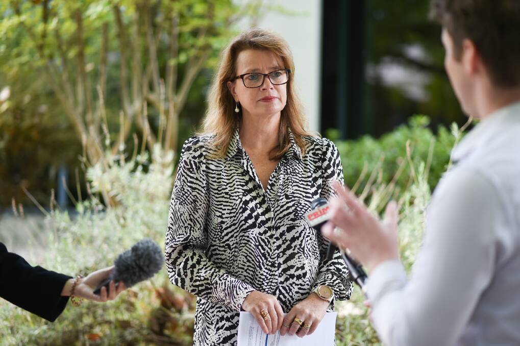 COMMUNITY INFORMATION: Murrumbidgee Local Health District director public health Tracey Oakman meets with the Border media on Monday morning. Picture: MARK JESSER