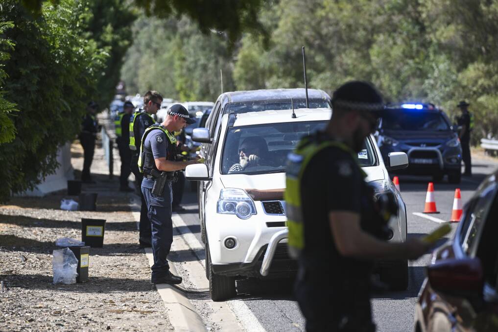 The random breath testing operation along the Lincoln Causeway, Wodonga, on Friday, March 8, is part of Victoria Police's long weekend road blitz, Operation Arid. Picture by Mark Jesser