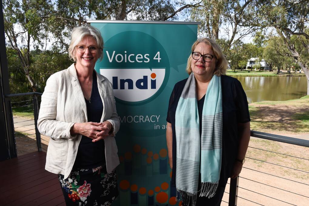FLASHBACK: Helen Haines and Voices for Indi founding member Alana Johnson after Dr Haines is chosen as the group's candidate for the 2019 federal election.