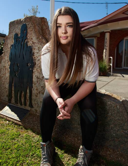 LOOKING AHEAD: Jayde Goldsworthy, 16, of Lavington, prepares to face the physical challenge of the Kokoda trail as part of a Legacy initiative. Picture: SIMON BAYLISS