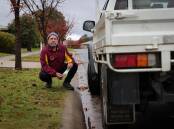 COMMON SENSE: Vin Ford has a warning from Wodonga Council for parking with his car tyres on the kerb, but says narrow roads give him little other option. Picture: JAMES WILTSHIRE