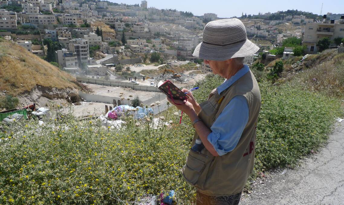 OBSERVATIONS: Joan Fisher learns about life in East Jerusalem during her three-month placement there as a Ecumenical Accompanier. The former Border minister described her experiences to Wodonga audiences last week.