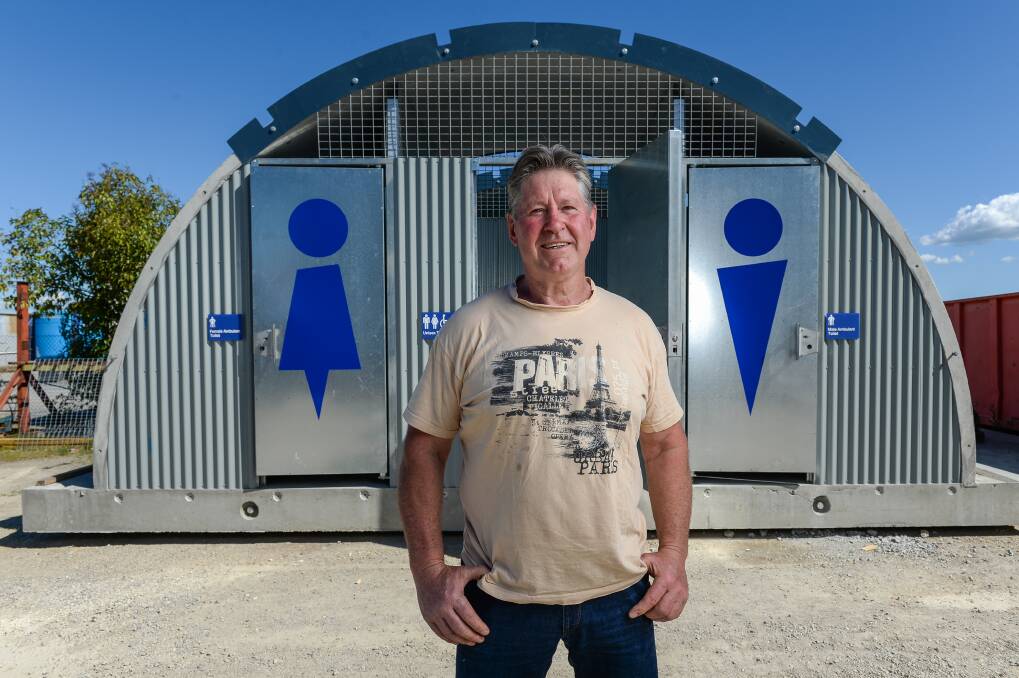 DUNNIES FOR DUBBO: Architect Paul Simpson says the concrete vaults sit on top of the ground but can also be used for underground housing. Picture: MARK JESSER