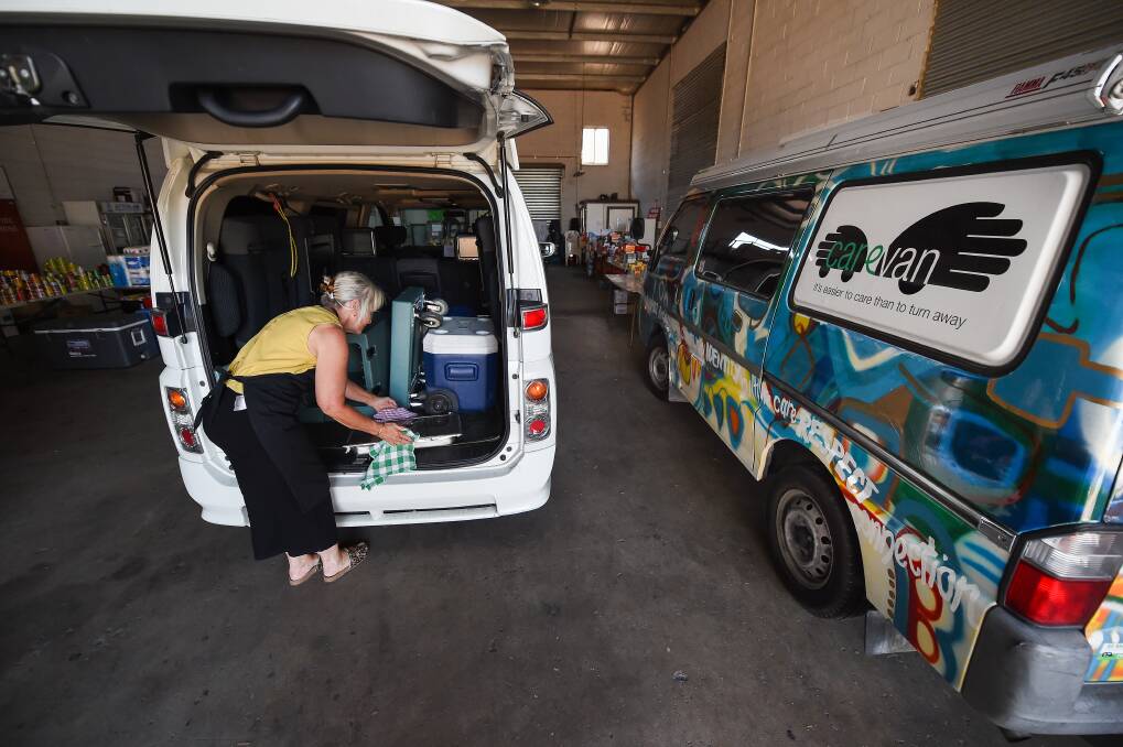 FAMILIAR SIGHT: Through evening mobile meal services in Albury and Wodonga, Carevan has supported people in need for more than a decade. Picture: MARK JESSER