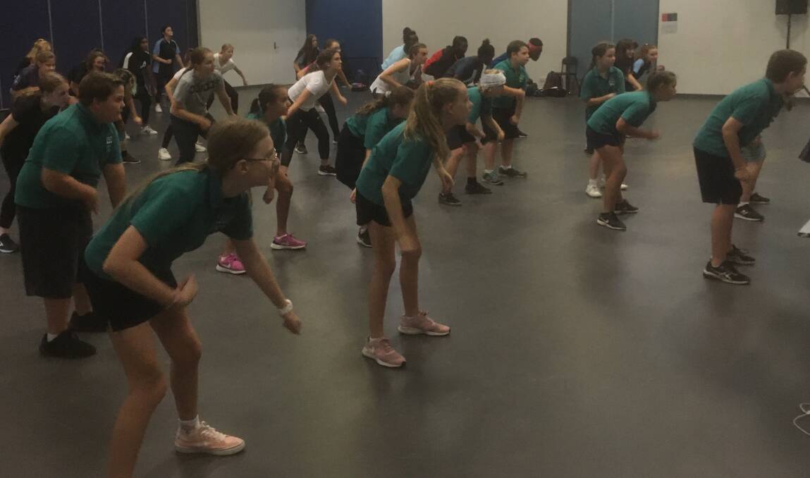EARLY DAYS: Only one of the face-to-face regional mass dance rehearsals could go ahead this year, with Melrose Primary School students then practising at home.