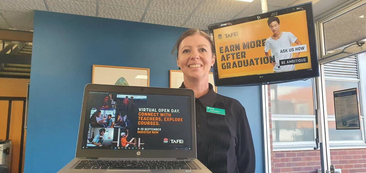 VIRTUAL REALITY: TAFE NSW hospitality teacher Cherie Hubbard encourages students from across the region to consider all the options available at the TAFE NSW open day.