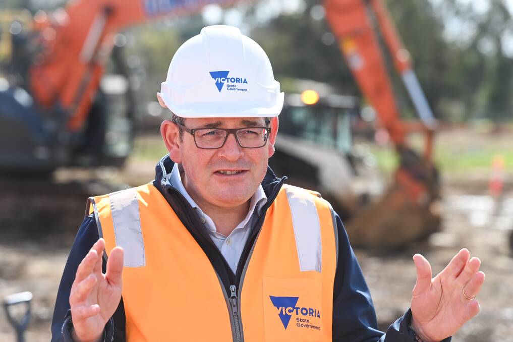 Outgoing Victorian Premier Daniel Andrews during his visit to Rutherglen in August, which proved to his last while leader of the state. Picture by Mark Jesser