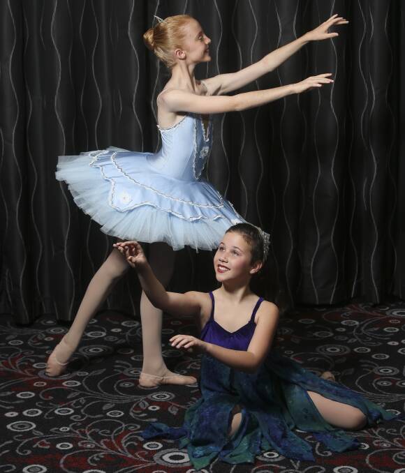 TWO AMONG MANY: Albury's Sophie Dawson, 11, and Rosie McCormack, 10, of Wirlinga, will join about 1400 dancers in this year's Albury Wodonga Eisteddfod, which starts on Monday. Picture: ELENOR TEDENBORG