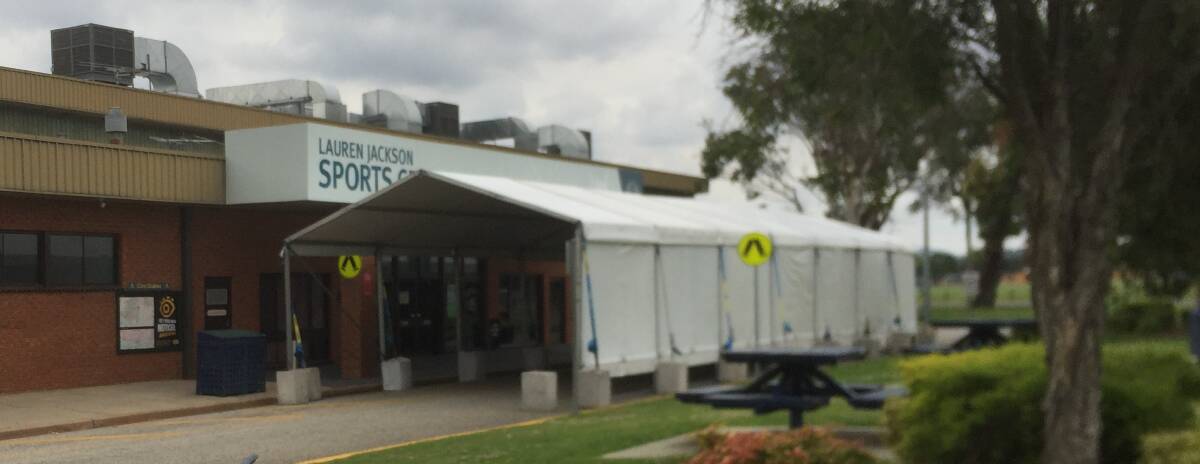 JUST IN CASE: Not sure whether the demand for tests might come north or south of the border, Albury Wodonga Health prepared a testing site at Lauren Jackson Sports Centre, Albury.