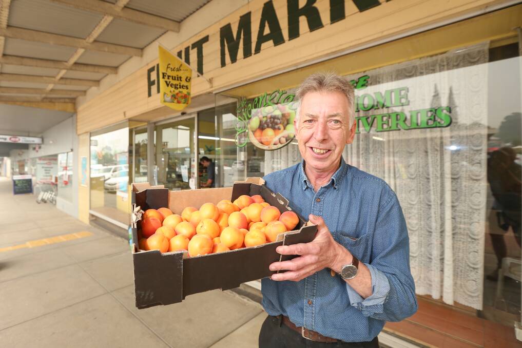 RECOVERY: Stephen Jarvis, of Corryong's Fruit Market, is one of many business people affected by the fire emergency. Picture: JAMES WILTSHIRE
