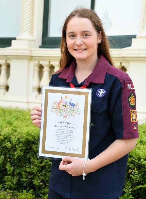 UNCOMMON FEAT: Ninety-one Victorian Venturers received Queen's Scout certificates this month, but Nicole Peters is one of the few to also achieve the Queen's Guide Award.