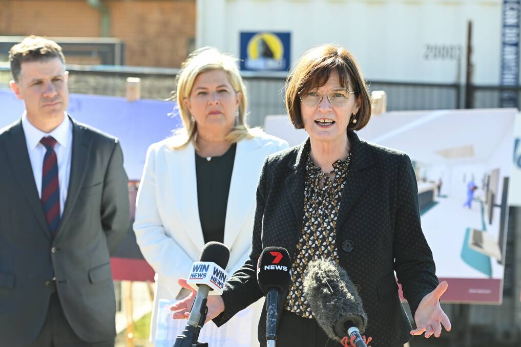 Victorian Health Minister Mary-Anne Thomas says it makes sense to locate the new clinical service building in Albury on the same site as existing health facilities. File picture by Mark Jesser