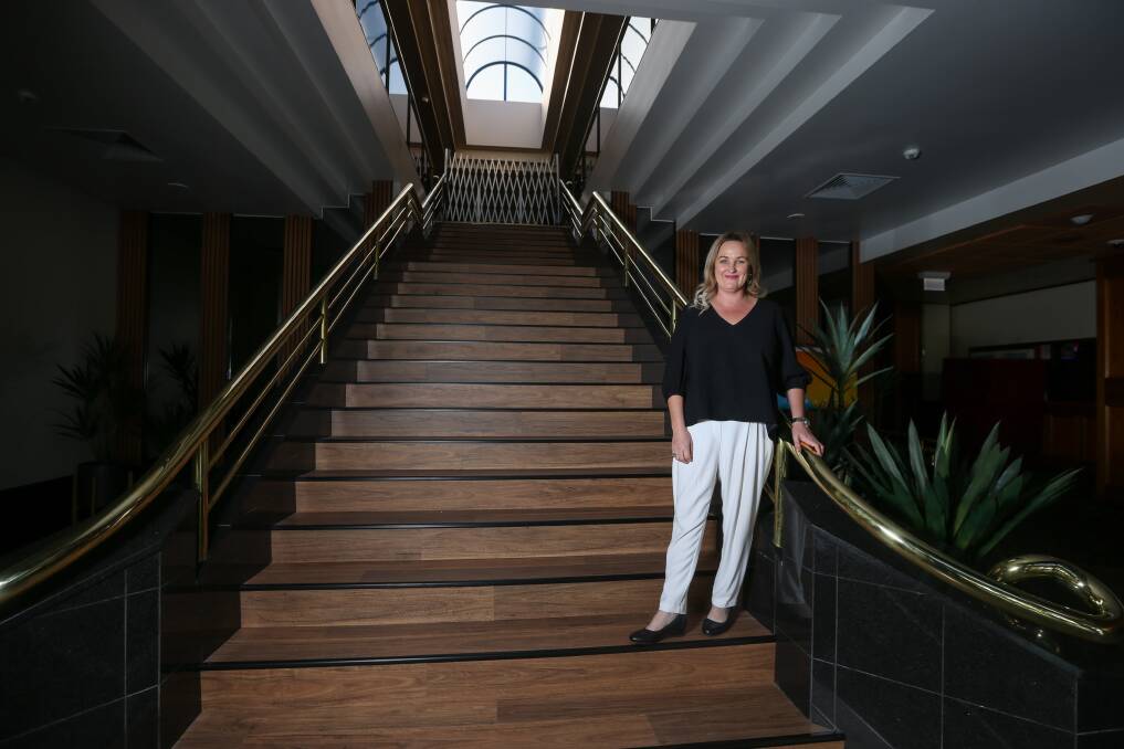 GRAND ENTRANCE: Patrons returning to Commercial Club Albury this week have admired the foyer improvements, created by Verity Rhodes, of Verity Rhodes Interiors, and a host of Border tradespeople. Picture: TARA TREWHELLA
