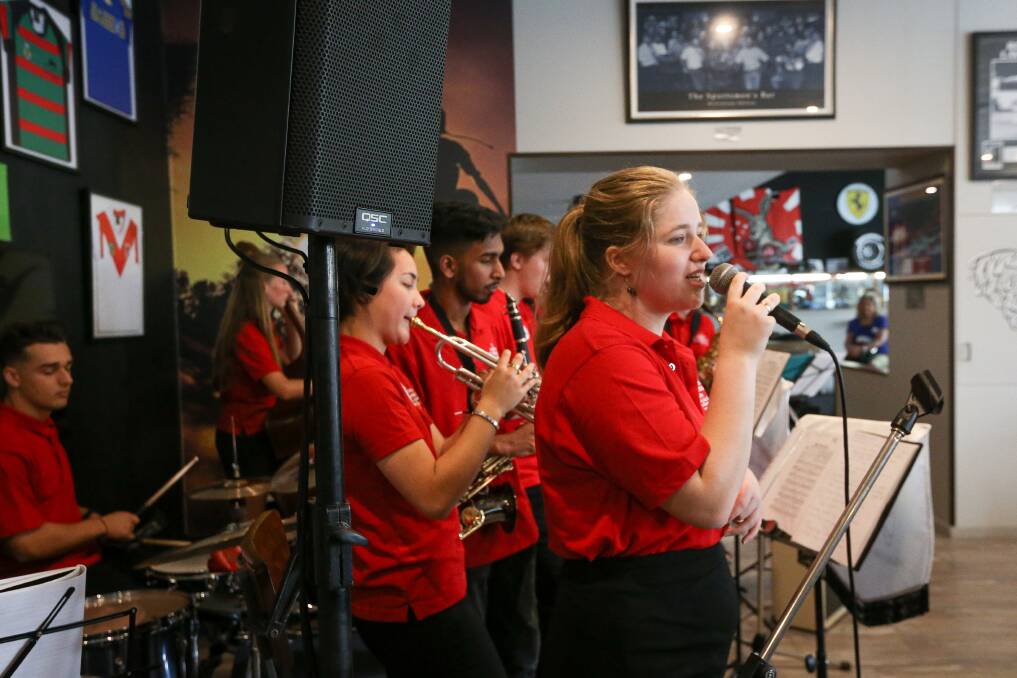 ON SONG: The teenage group includes vocals, drums, bass, brass and woodwind. Picture: JAMES WILTSHIRE