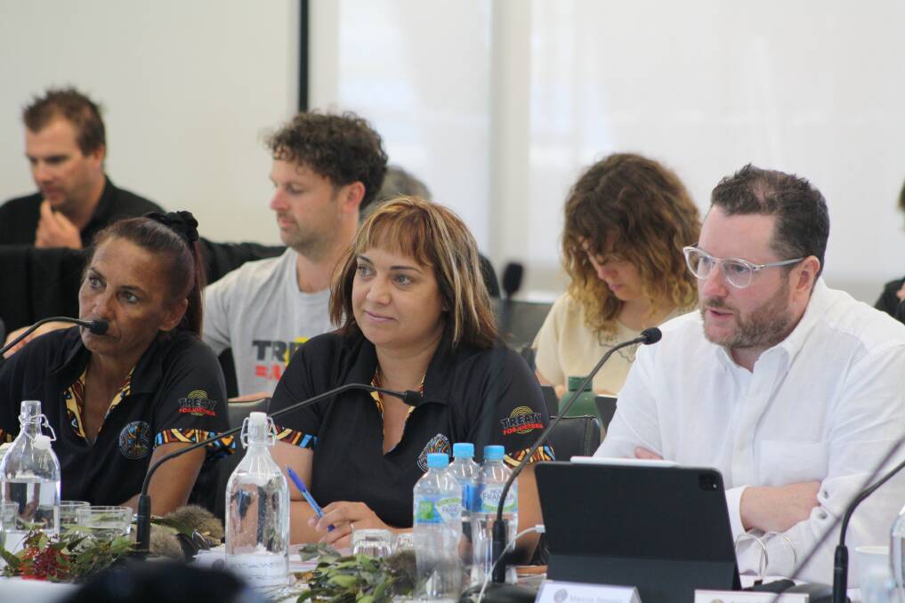 JOINING THE JOURNEY: First Peoples' Assembly of Victoria members Melissa Jones, Kaylene Williamson and Marcus Stewart take part in a recent chamber meeting. Elections were held in 2019 to establish the assembly.