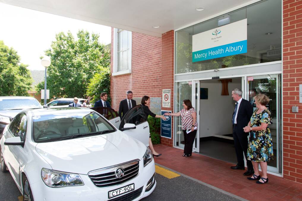 BORDER REQUEST: Mercy Health Albury hosts a visit from NSW premier Gladys Berejiklian in November. The service is seeking volunteers to join its palliative care team.