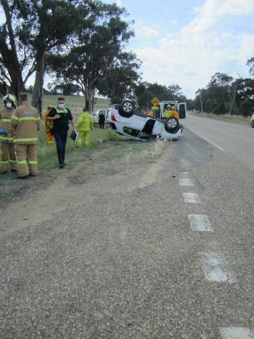 LUCKY ESCAPE: Anyone who witnessed the collision is asked to contact Moyhu Police. Picture: VICTORIA POLICE