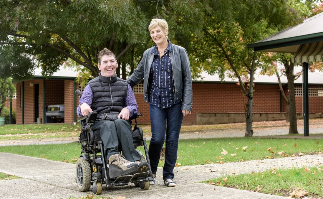 LOOKING AHEAD: Curt Gouma and his mother Jan say it's important for people to learn more about the incoming National Disability Insurance Scheme. Picture: SIMON BAYLISS