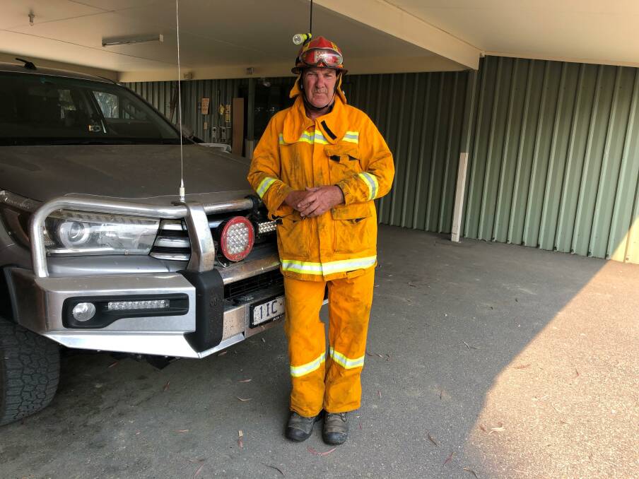 READY TO STEP UP: Bonegilla Fire Brigade captain for 22 years Brian Church, who returned from his third stint in NSW on Friday, has been attending fires near and far since the 1970s. "We'd shut the business down and go," he says.