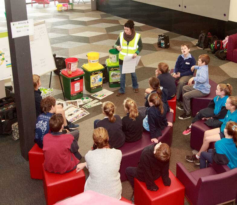 WASTE WISE: A workshop at last year's Wodonga school environment day.