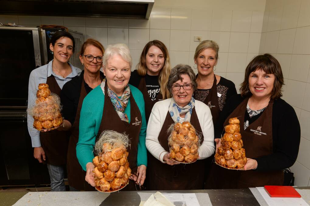 BAKERS' DELIGHT: Raquel Ortega, Jenny Butterfield, Kaye Deanshaw, Brianna Carracher, Val Orme, Janelle Parker and Trish Pearce after the masterclass on Thursday. Picture: MARK JESSER